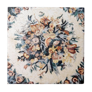 Azulejo Antiguo Roma Elegante Mezquita Floral Marrón