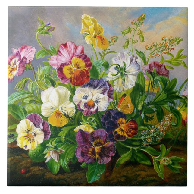 Azulejo Anton Mollis VintagePansy (Frente)