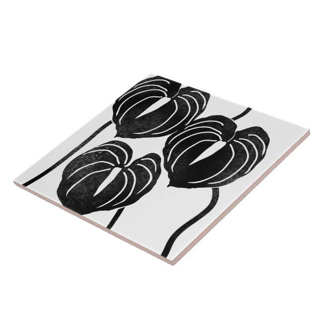 Azulejo Anturio tropical y hawaiano (Lado)