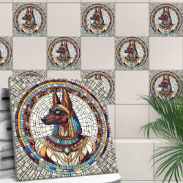 Azulejo Anubis egipcio - Arte de mosaico