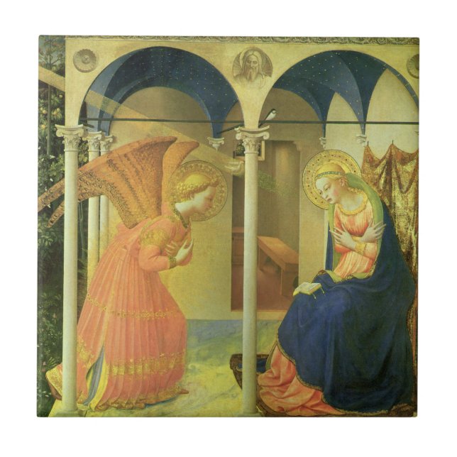 Azulejo Anunciación del Prado por Fra Angelico (Frente)