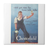 Anuncio de cigarrillos de Chesterfield de época