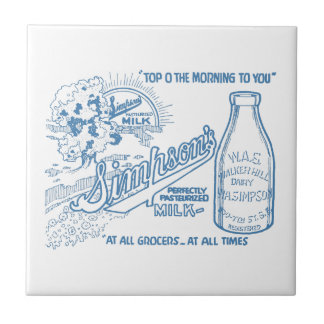 Azulejo Anuncio de leche de época