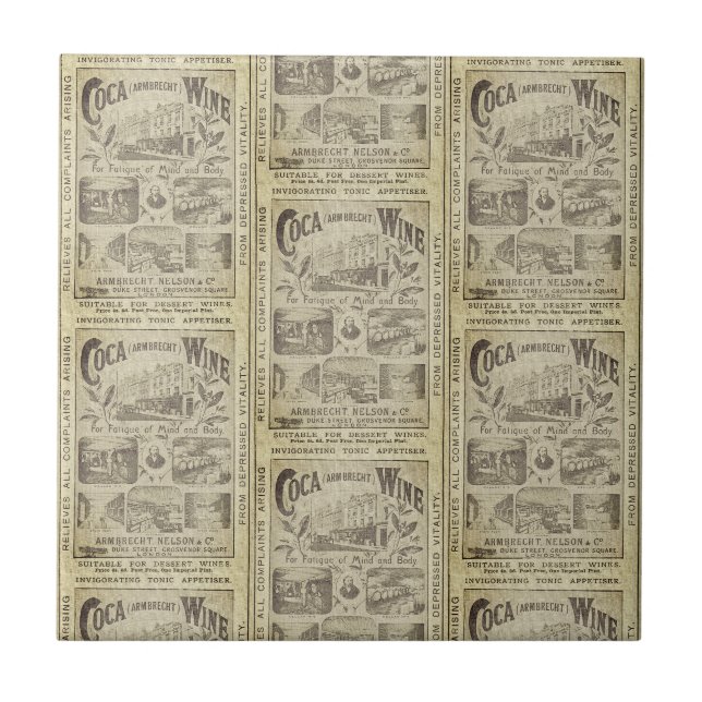 Azulejo Anuncio de periódico antiguo de cocina  (Frente)