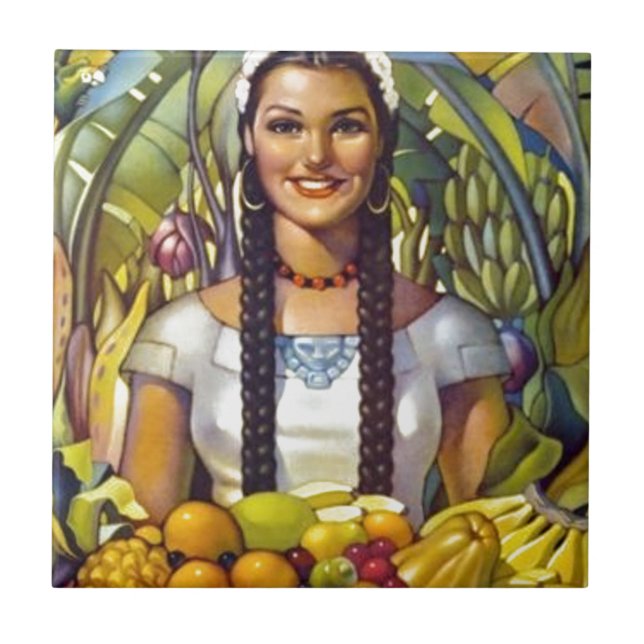 Azulejo Anuncio de turismo de viajes en México (Frente)