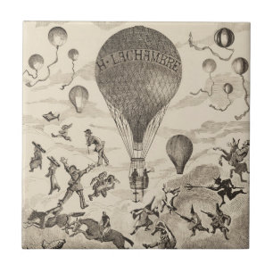 Azulejo Anuncio Francés Para Fabricante De Globos
