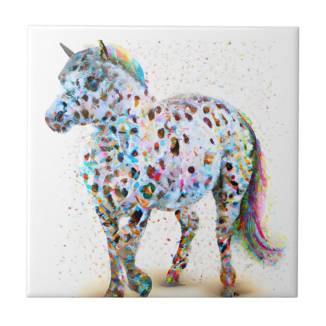 Azulejo Apaloosa Pony Cerámica Tile (Frente)