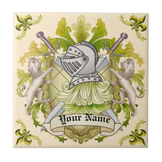Azulejo Apellido de cresta de la familia Green Knight