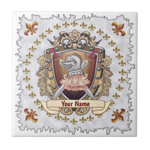 Azulejo Apellido Escudo de Caballero