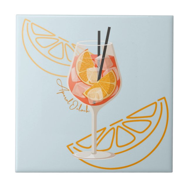Azulejo Aperol en punto (Frente)