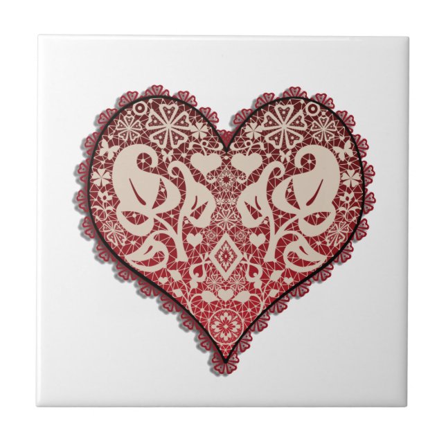 Azulejo Apertura de corazón, boda, cosecha, compromiso, re (Frente)