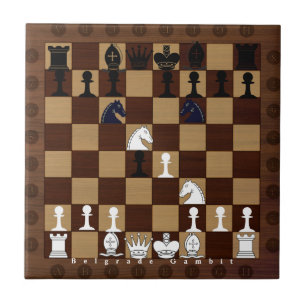 Azulejo Apertura del tablero de ajedrez Gambit de Belgrado