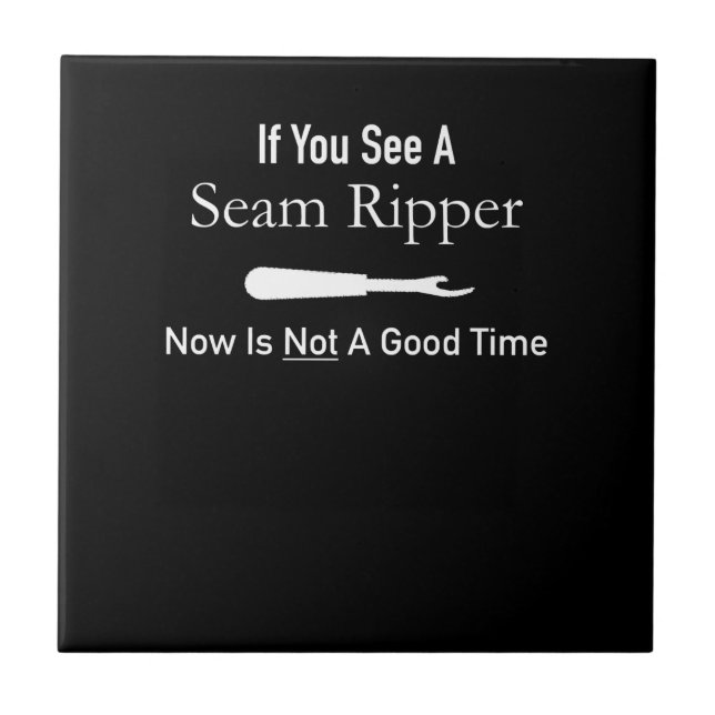 Azulejo Aplastamiento de ideas para regalo de Seamstress (Frente)