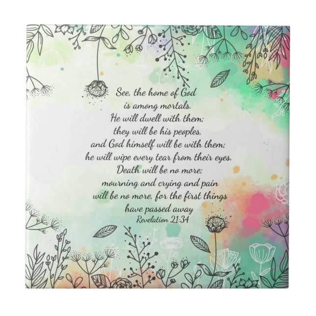 Azulejo Apocalipsis 21:34 (Frente)