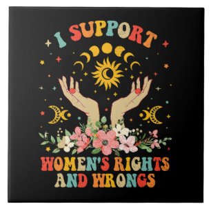 Azulejo Apoyo los derechos y los errores de las mujeres vi