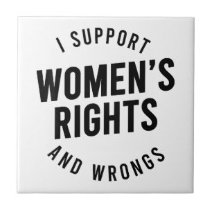 Azulejo Apoyo los Derechos Y LOS TÓPICOS DE LAS MUJERES