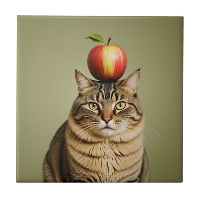 Azulejo Apple Cat (Frente)