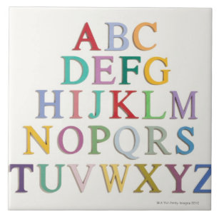 Azulejo aprendizaje, letras, alfabeto