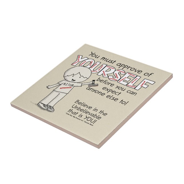 Azulejo Aprobar usted mismo (Lado)