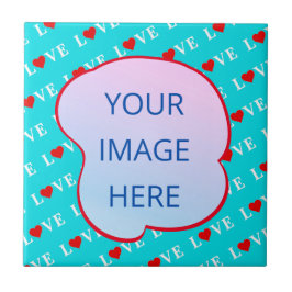 Azulejo Aqua Blue LOVE Moda moderna