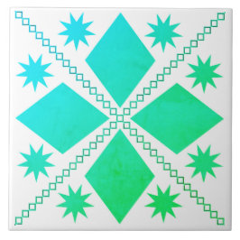 Azulejo Aqua Diamond Fun | Filtro de hoja verde |