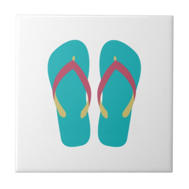 Azulejo Aqua Flip Flops (Frente)