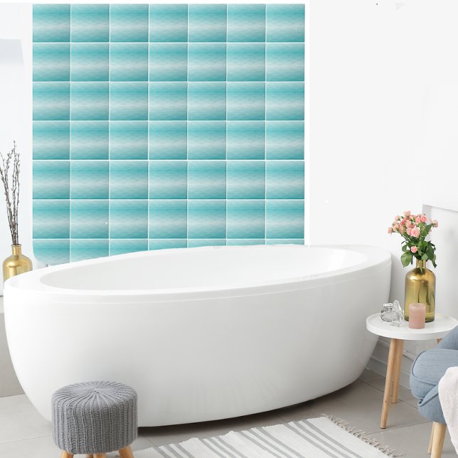 Azulejo Aqua Wave Gradient | Modern Ocean Pattern (Subido por el creador)