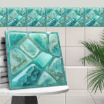 Azulejo Aquamarina - collage de células<br><div class="desc">Aquamarina - collage de células</div>