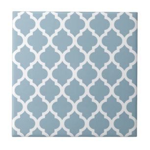 Azulejo Aquamarine Blue Moroccan Tile Trellis