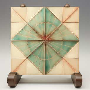 Azulejo Aquamarine Starburst Terroso Cobre
