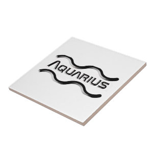 Azulejo AQUARIUS, Diseño Resumen del Rótulo Zodiaco,