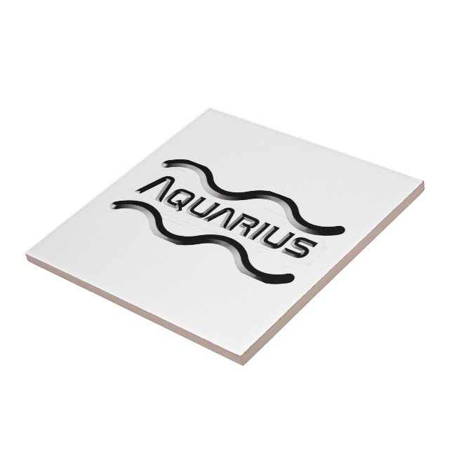 Azulejo AQUARIUS, Diseño Resumen del Rótulo Zodiaco, (Lado)