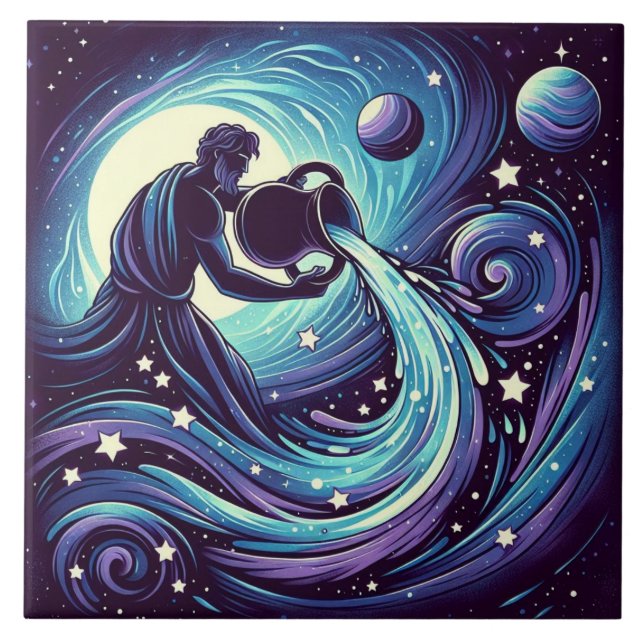 Azulejo Aquarius también (Frente)