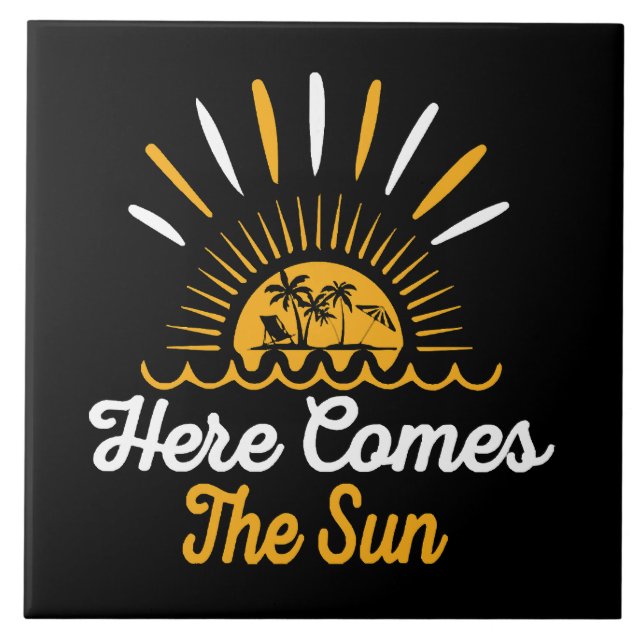 Azulejo Aquí viene el Sol (Frente)