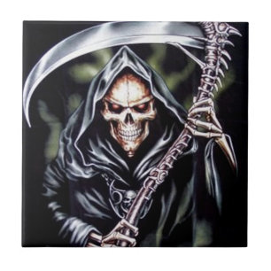 Azulejo Aquí viene severo