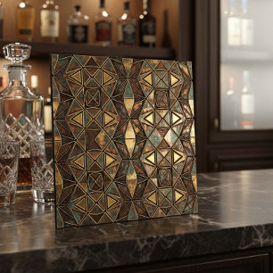 Azulejo Arabesque Starburst: Bronce Oxidado #14 ID1227