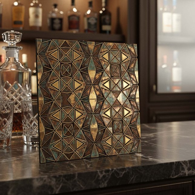 Azulejo Arabesque Starburst: Bronce Oxidado #14 ID1227 (Subido por el creador)