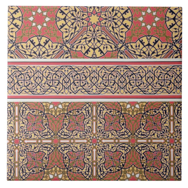 Azulejo Arabesques del techo de la mezquita de (Frente)