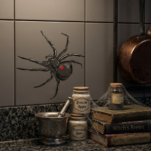 Azulejo Araña Viuda Negra Dibujo Original Arte