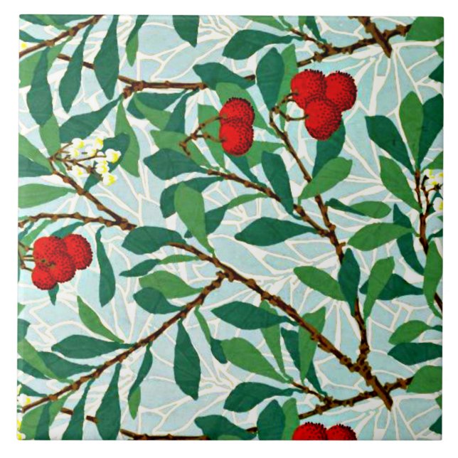 Azulejo Arbatus por William Morris (Frente)
