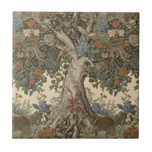 Azulejo Árbol de la Vida de William Morris Vintage Pre-Raf