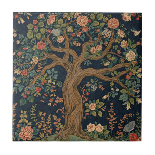 Azulejo Árbol de la Vida de William Morris Vintage Pre-Raf