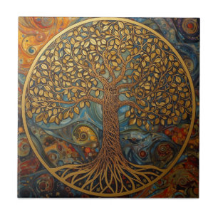 Azulejo Árbol de la Vida de William Morris Vintage Pre-Rap