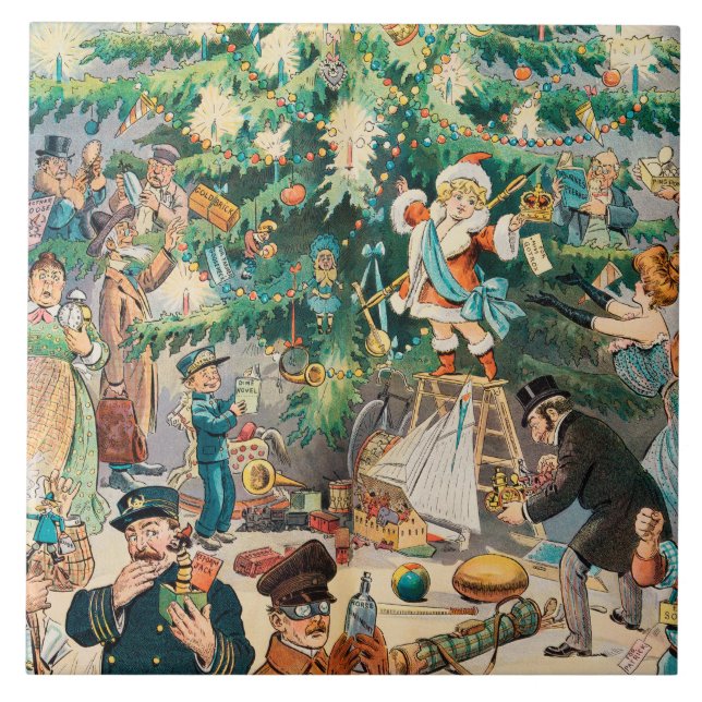 Azulejo Árbol de Navidad (1902) (Frente)