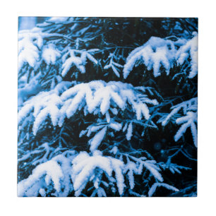 Azulejo Árbol de Navidad de Nieve de Invierno