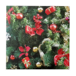 Azulejo Árbol de Navidad decorado