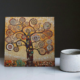 Azulejo Árbol de Oro de Klimt de la vida Resumen del Art N