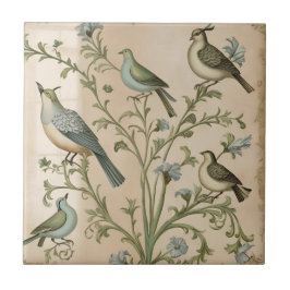 Azulejo Árbol de perdices de época