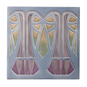 Azulejo - Árbol de Piña Lilac Art Nouveau