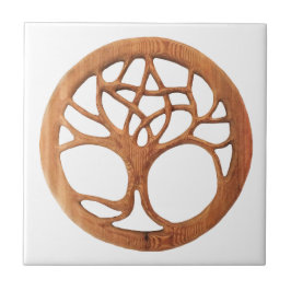 Azulejo Árbol del druida con el pentáculo céltico ocultado